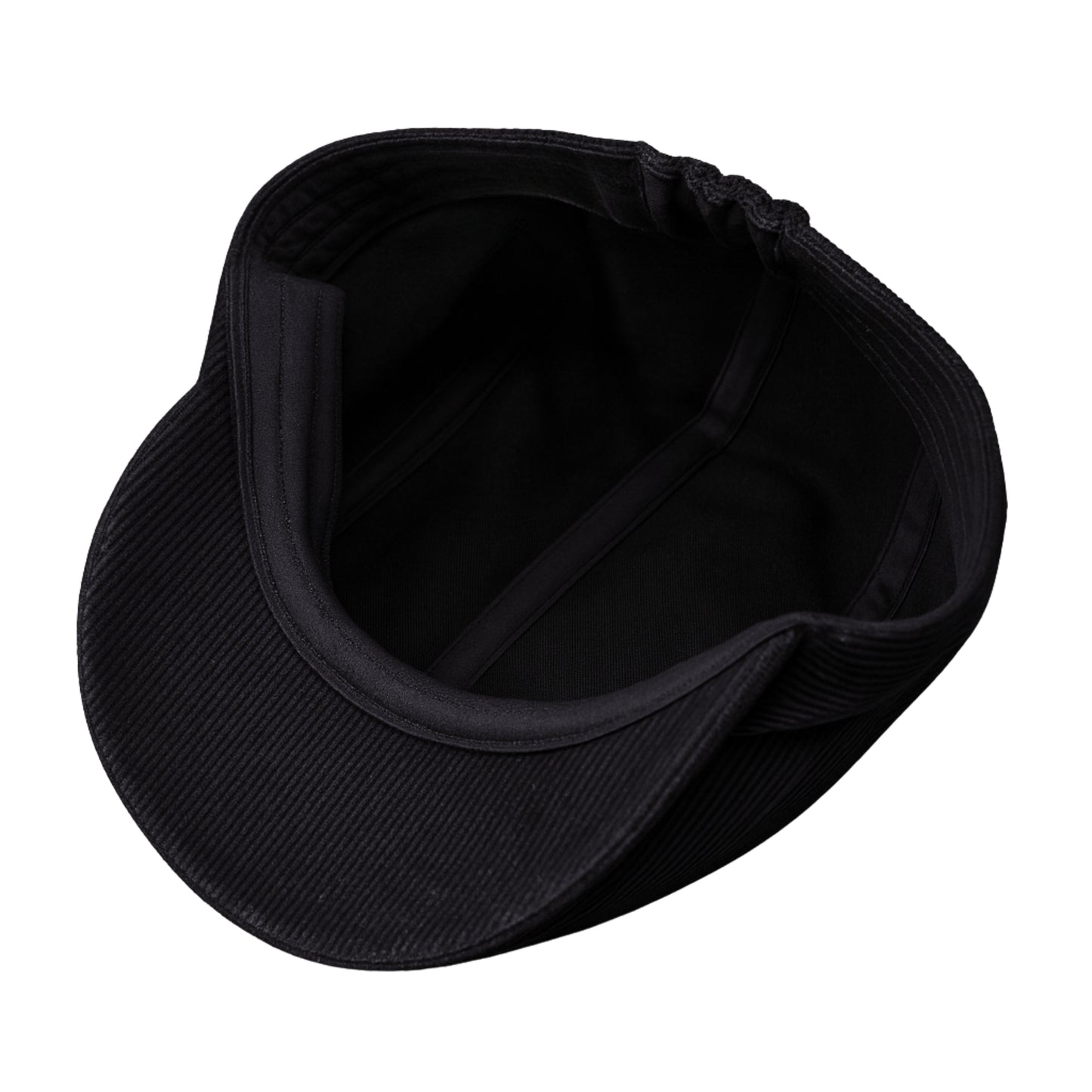 Black Corduroy Artisan Newsboy Cap