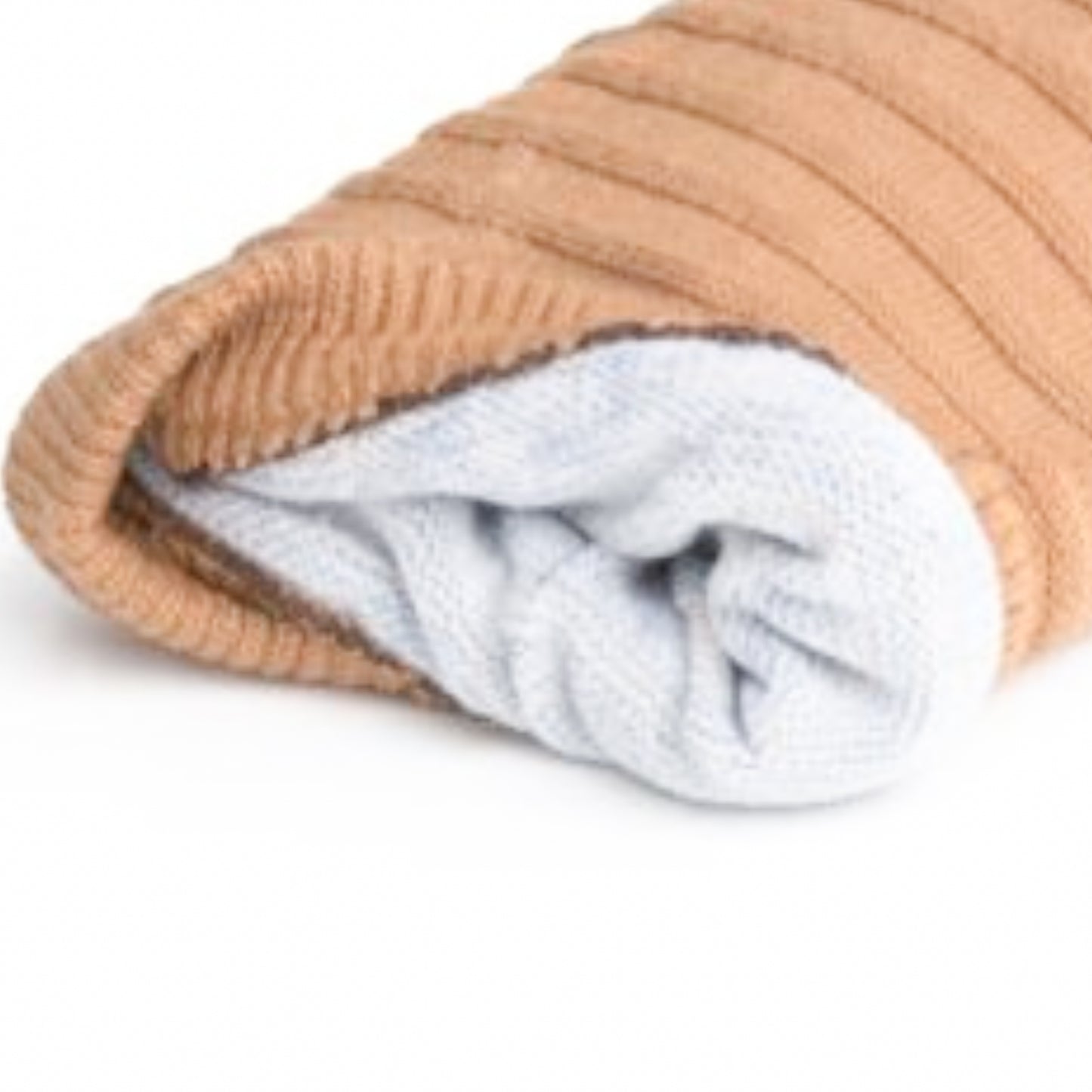 Oversized Beige Beanie