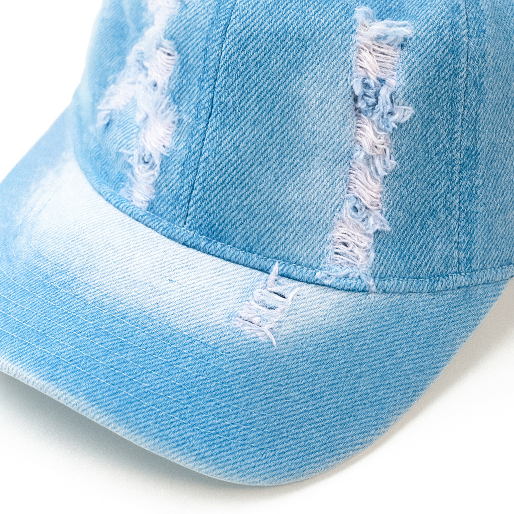 Light Blue washed Jeans Cap