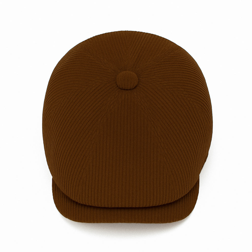 Brown Corduroy Newsboy Cap