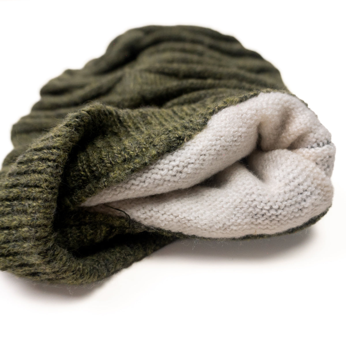 Oversized Moss Green Beanie