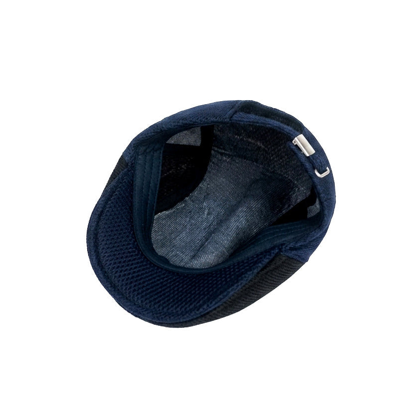Blue Black Vintage Newsboy Cap
