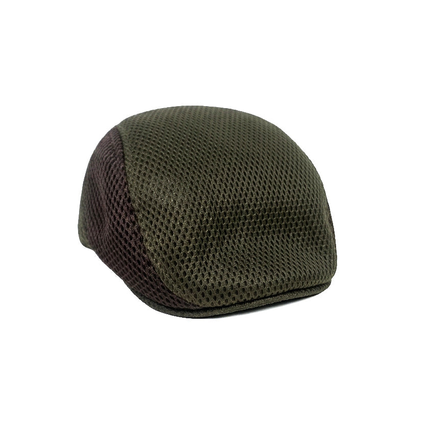 Green Brown Vintage Newsboy Cap
