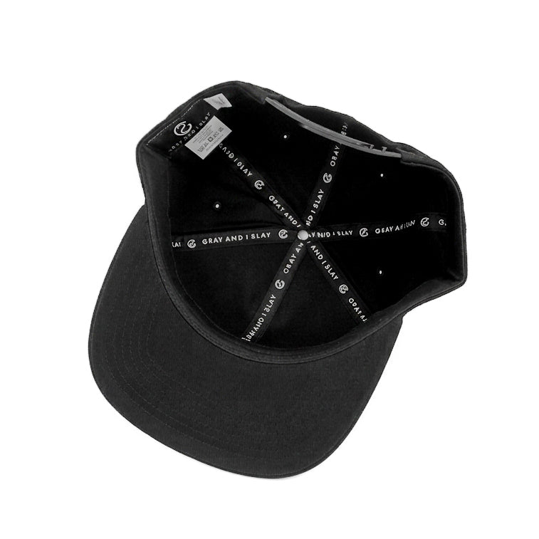 GRAYCE Matt Black Snapback Cap