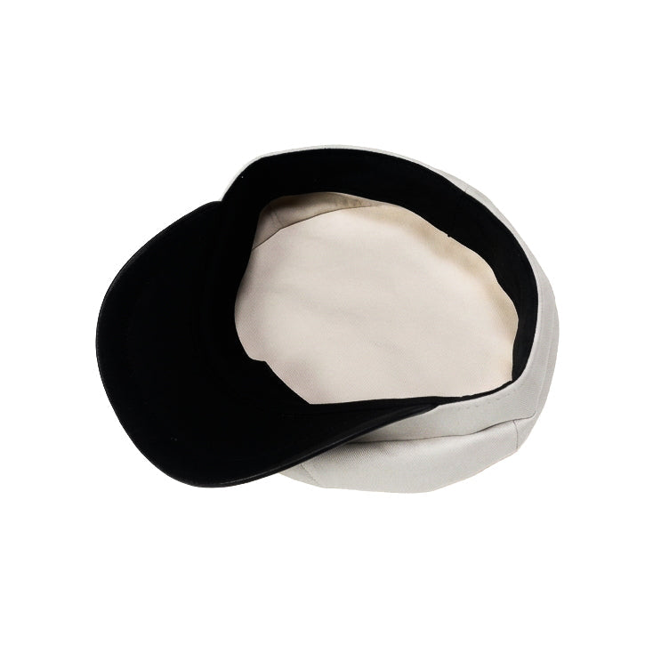 Woven Leather Cap Black Brim