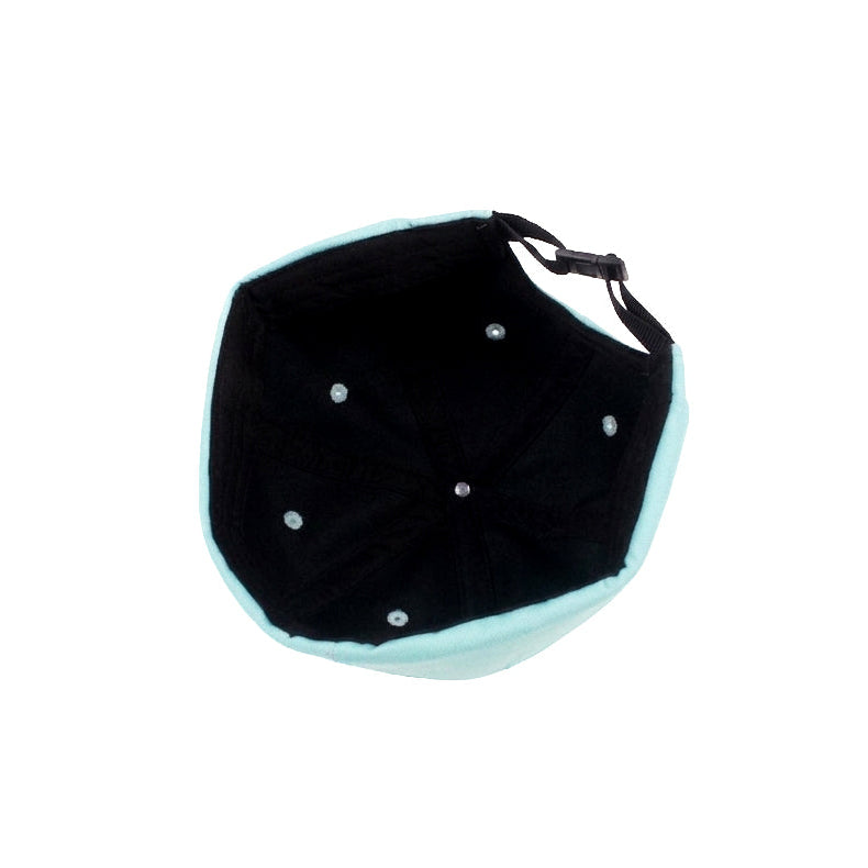 Cyan Blue Satin Docker Cap