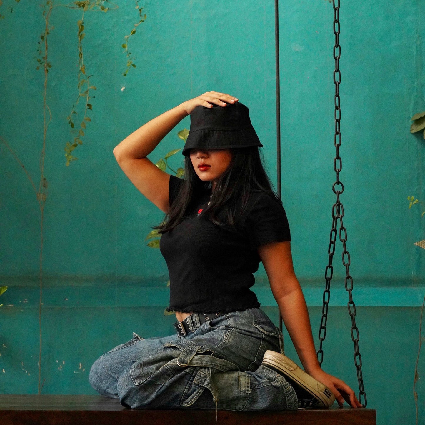 Black Bucket Cap