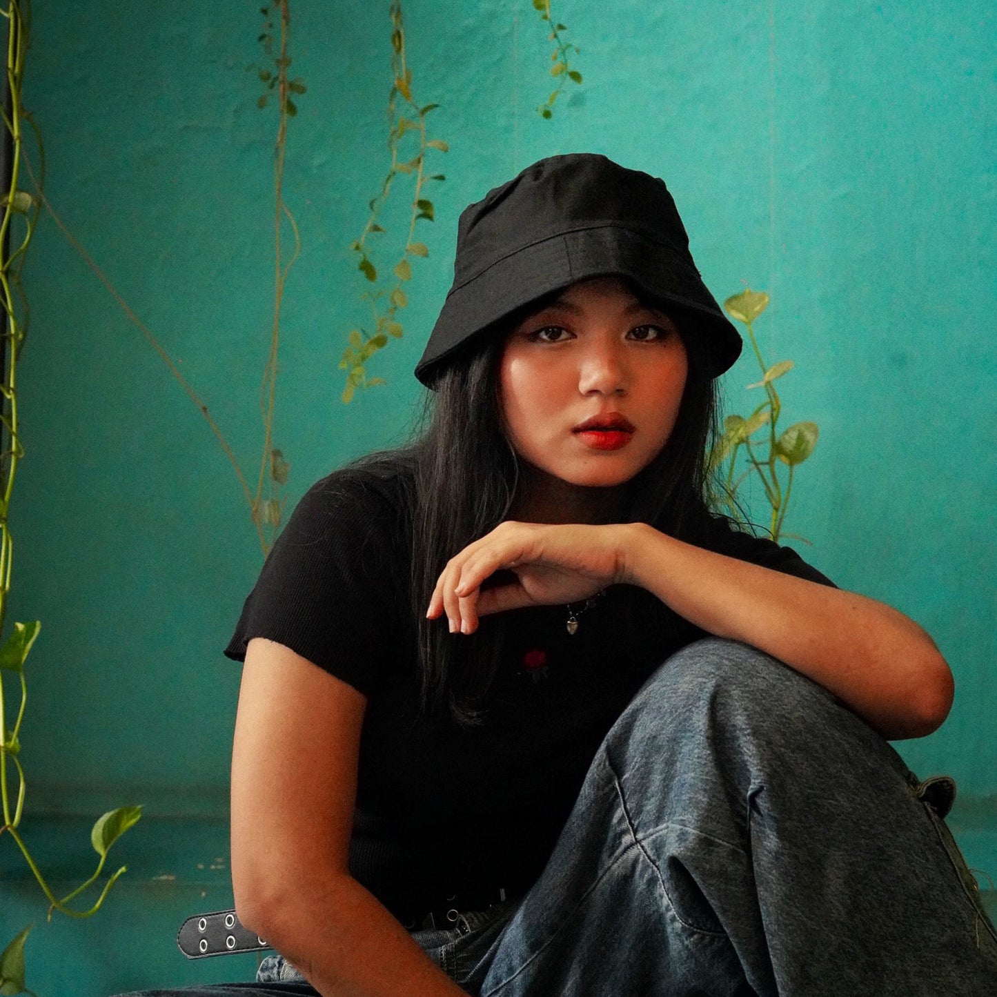Black Bucket Cap