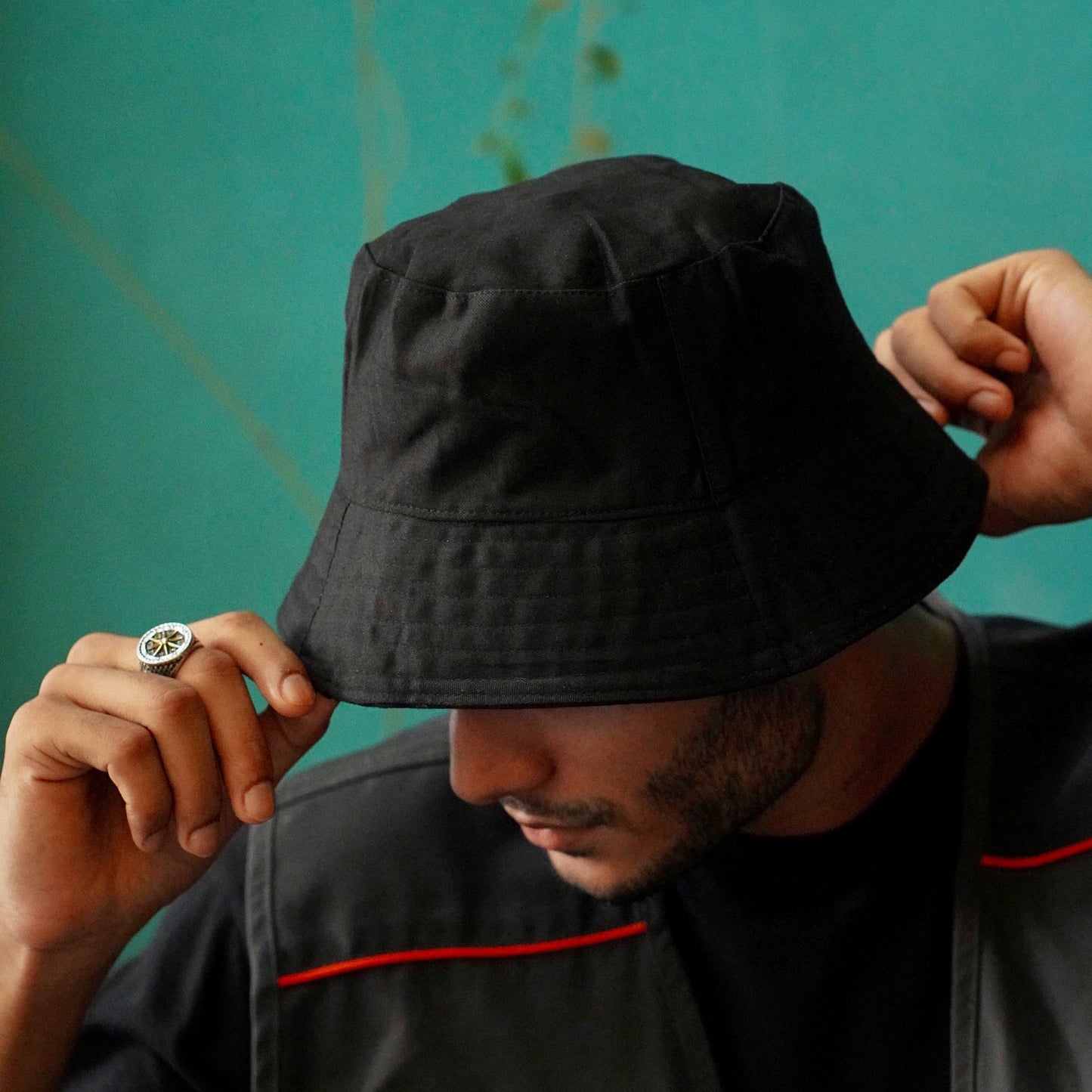 Black Bucket Cap