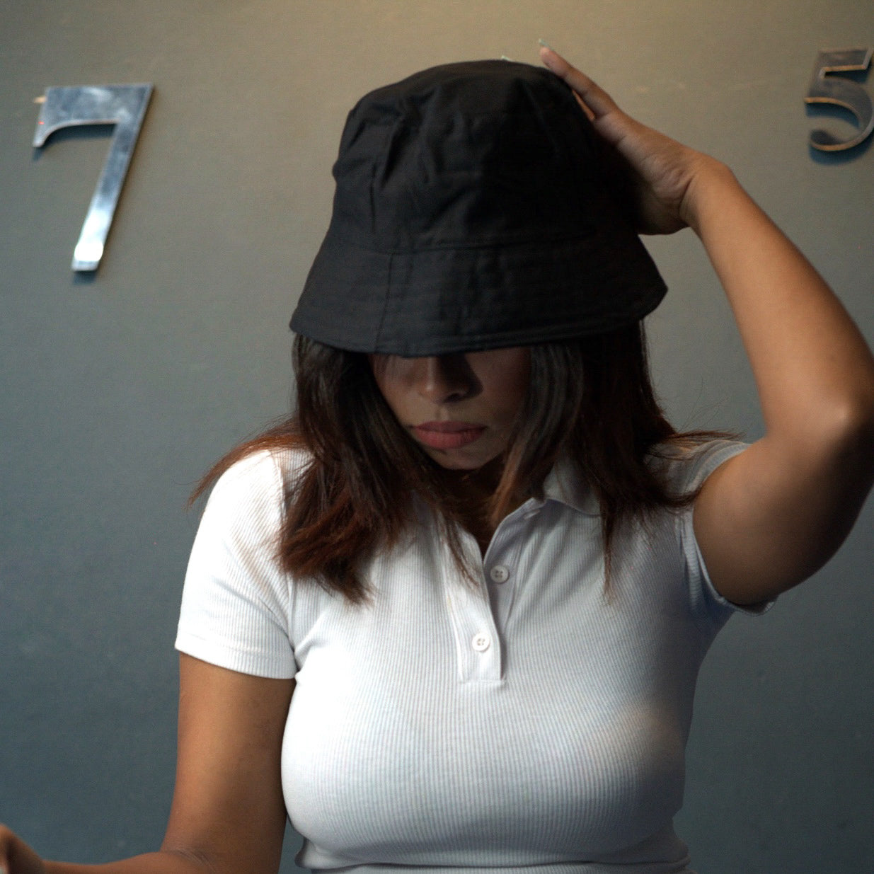 Black Bucket Cap