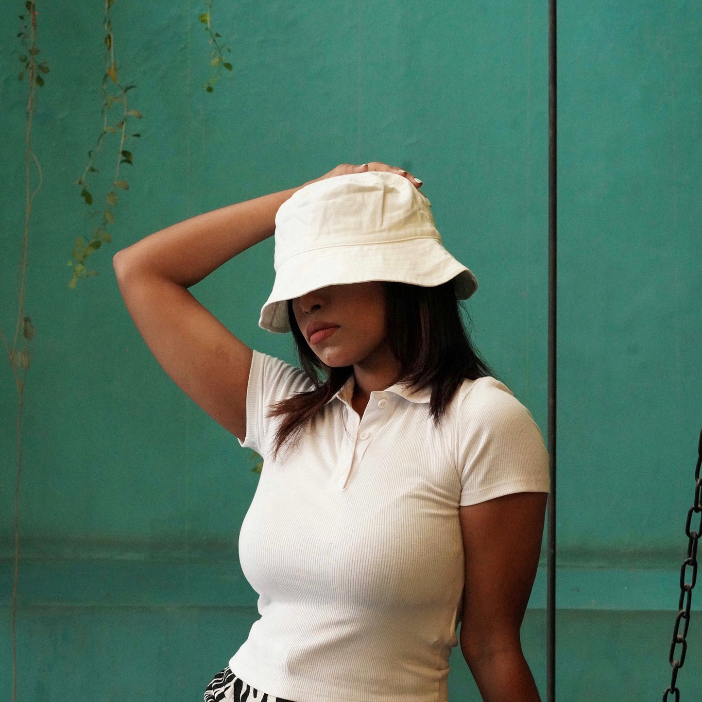 White Bucket Cap