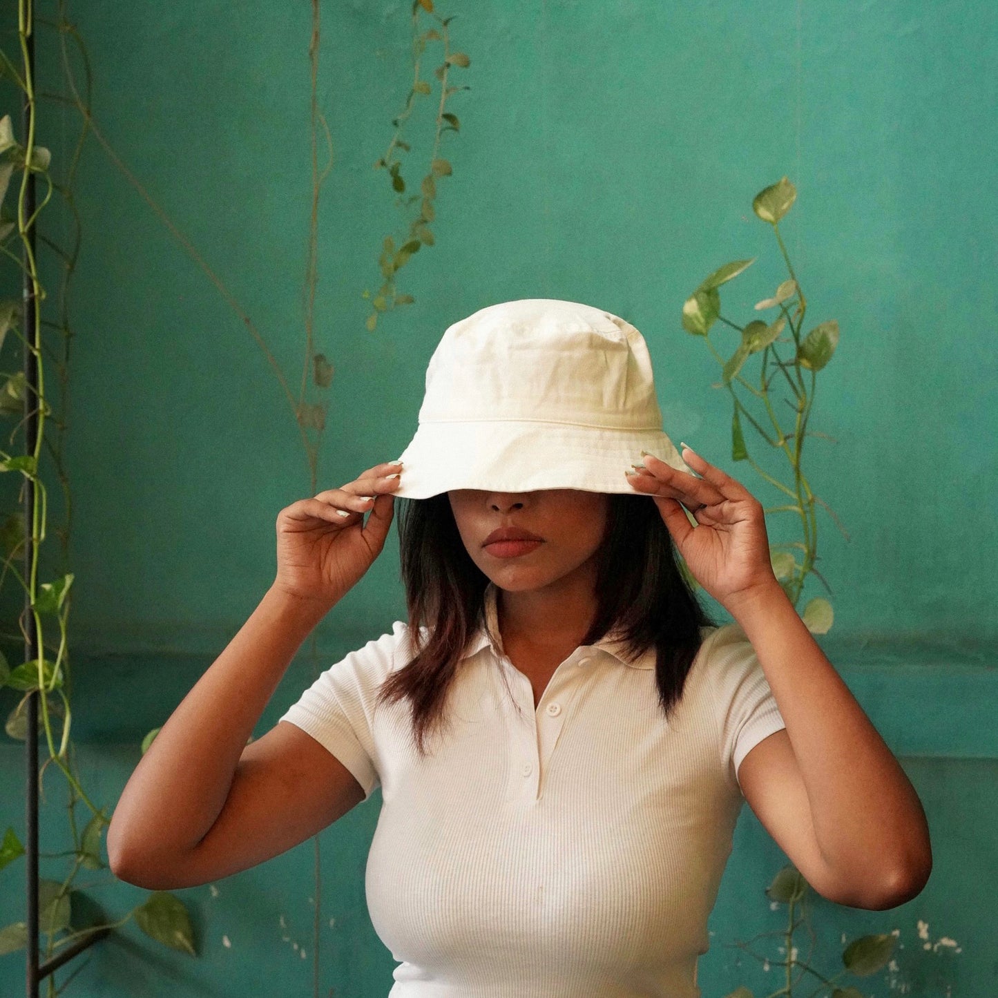 White Bucket Cap