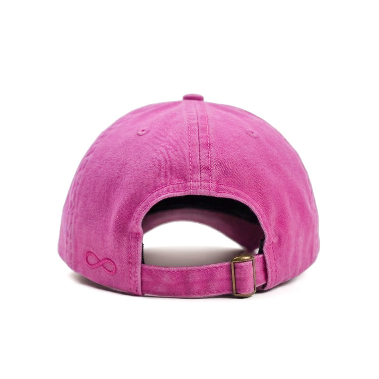 Ponytail Scrubbed Deep Pink Denim Cap