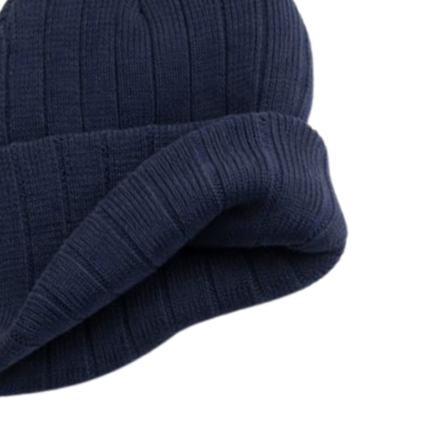 Navy Blue Simple Beanie