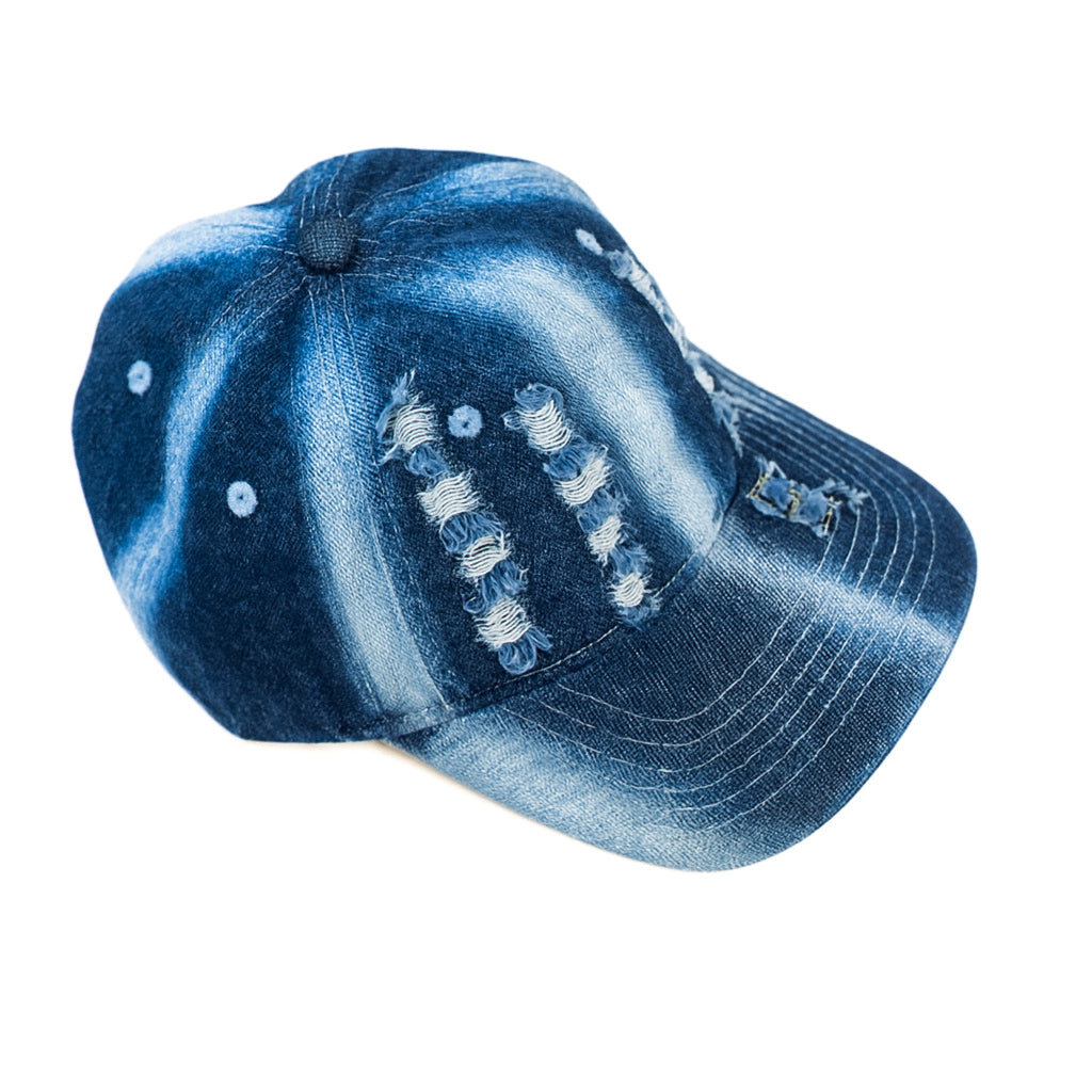 Dark Blue washed Jeans Cap