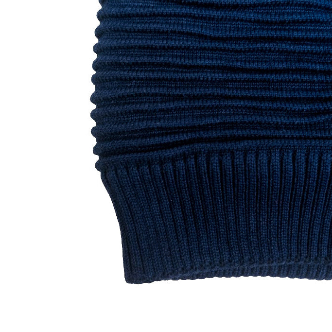 Navy Blue Long Stripped Beanie