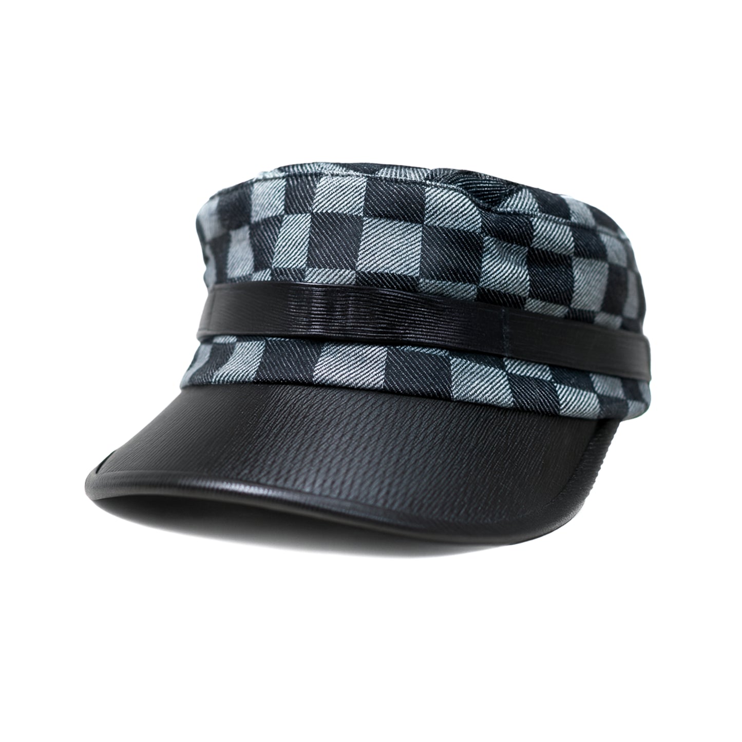 Stealth Grid Leather Cap