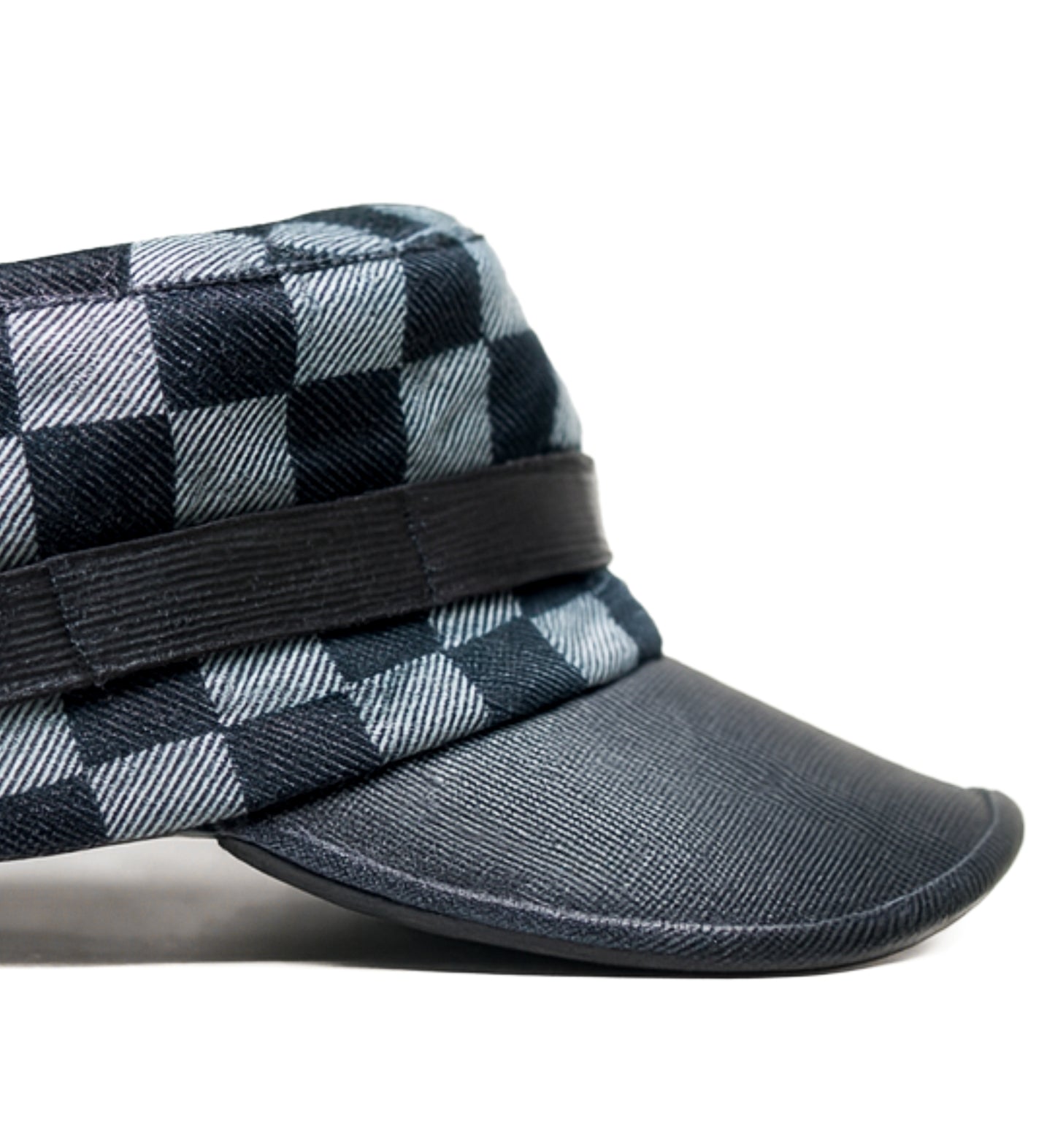 Stealth Grid Leather Cap