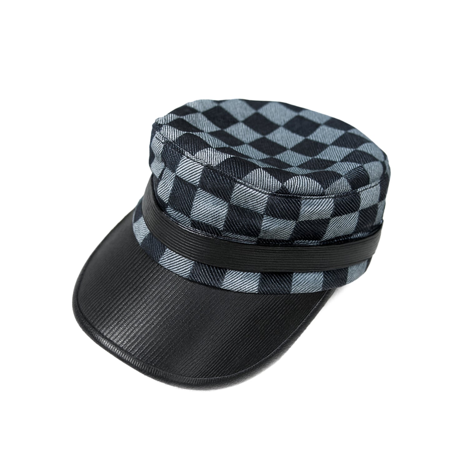 Stealth Grid Leather Cap