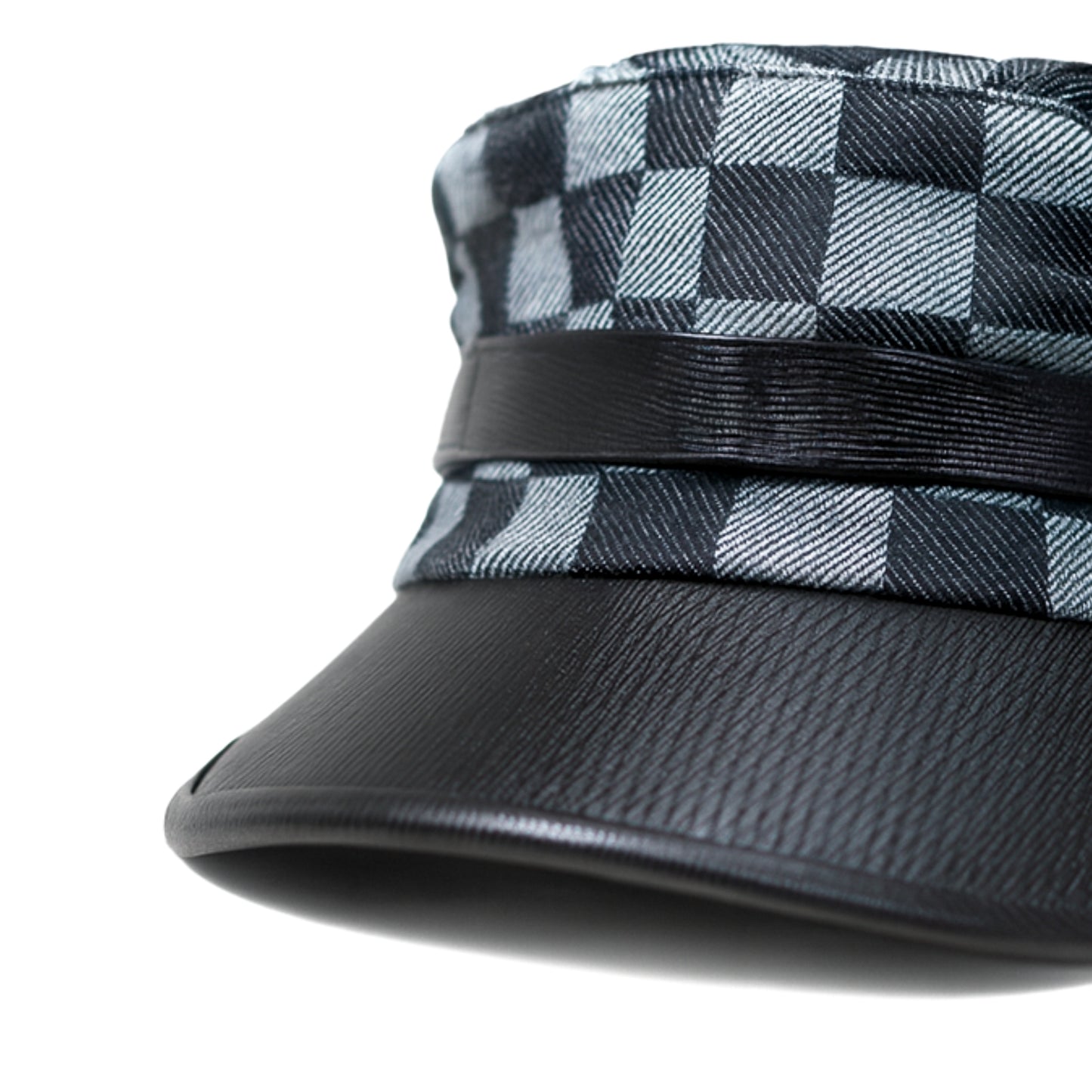 Stealth Grid Leather Cap