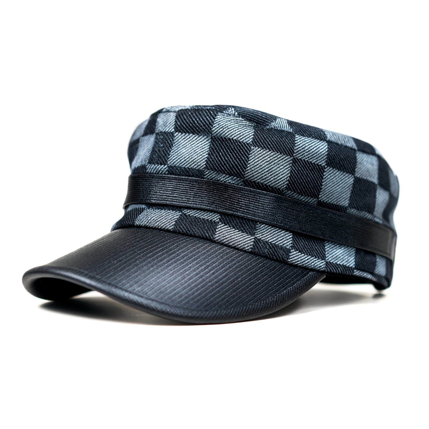 Stealth Grid Leather Cap