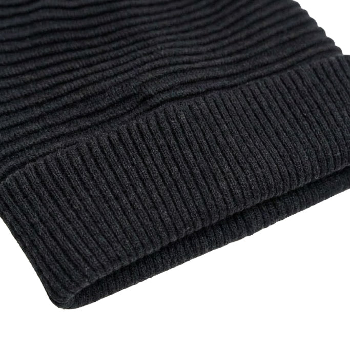 Deep Grey Long Stripped Beanie