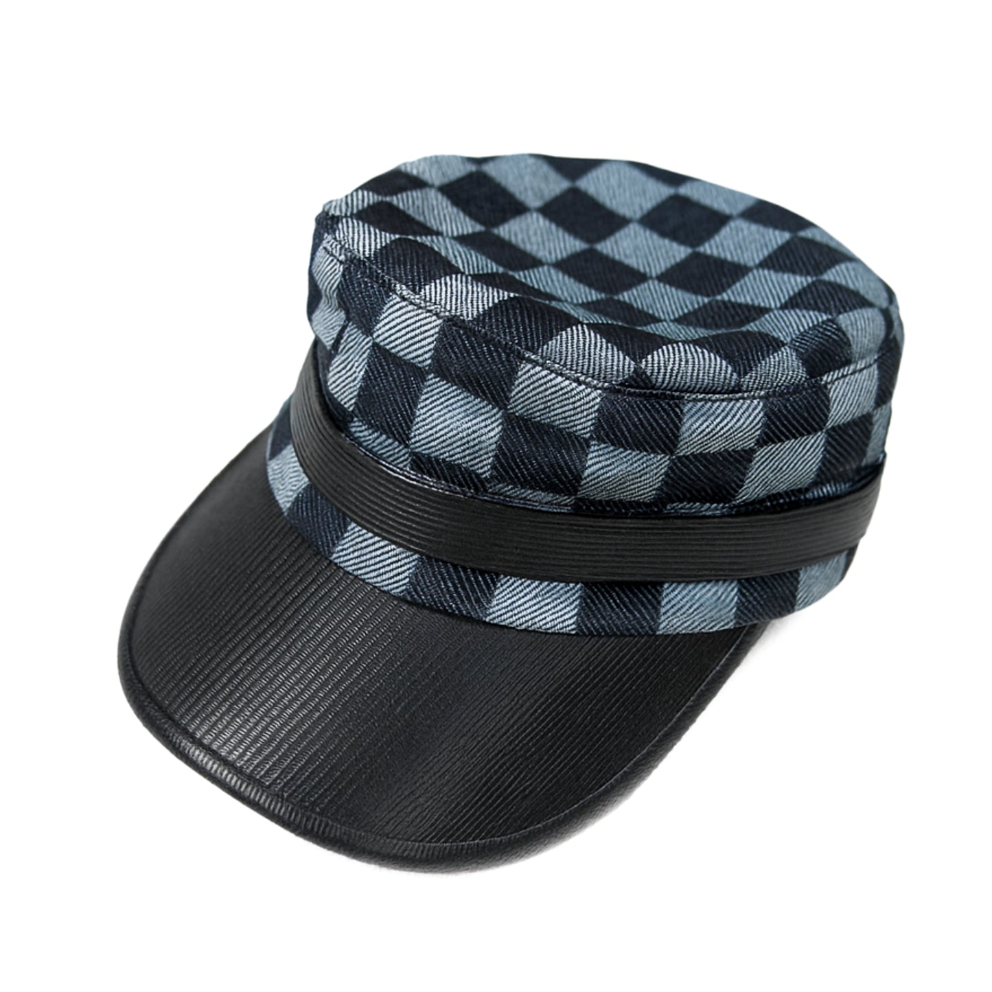 Stealth Grid Leather Cap