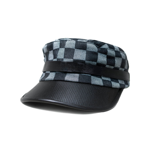 Stealth Grid Leather Cap
