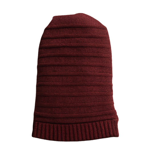 Oversized Wine Red Beanie