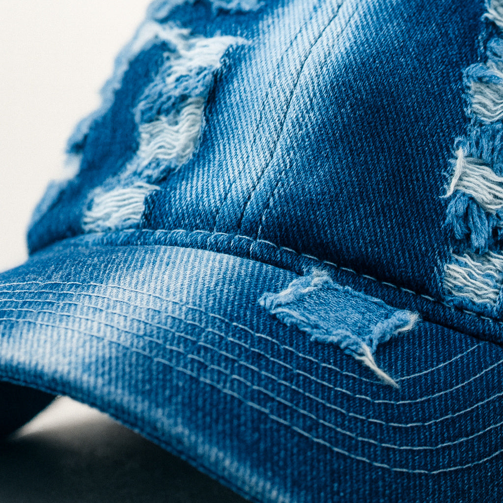 Dark Blue washed Jeans Cap
