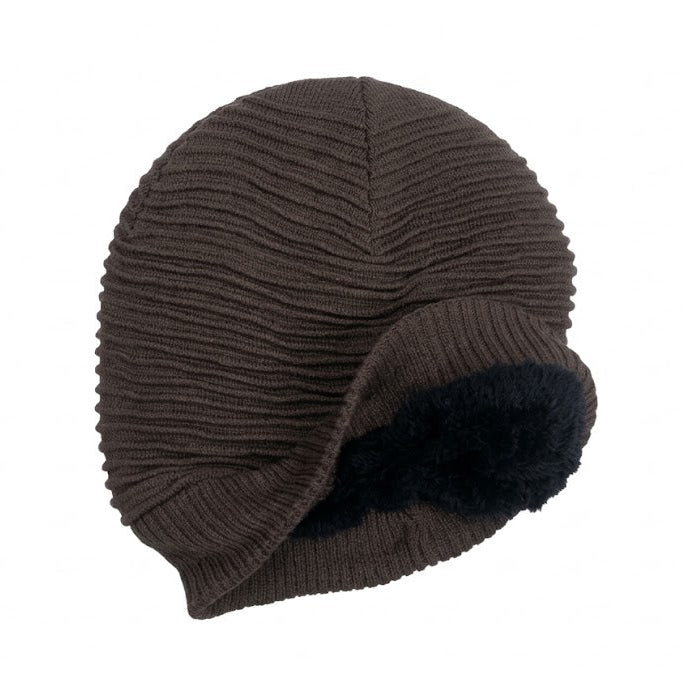 Brown Long Stripped Beanie