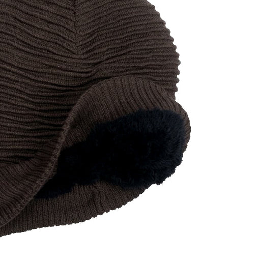 Brown Long Stripped Beanie