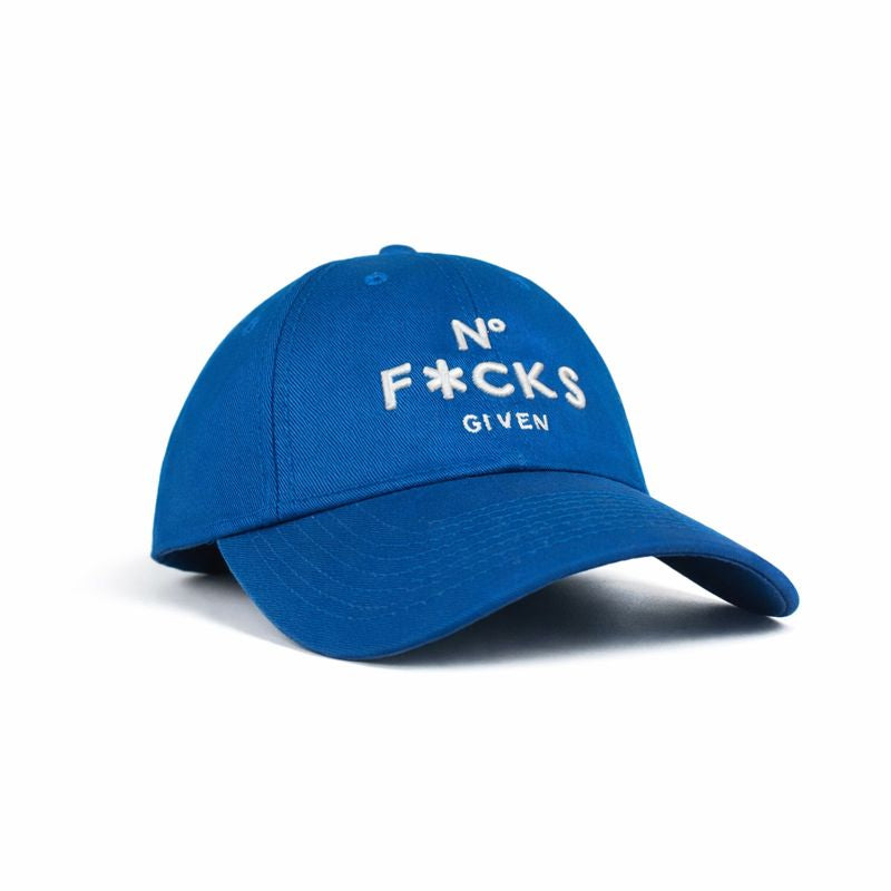 No f**** given blue relaxed fitted cap