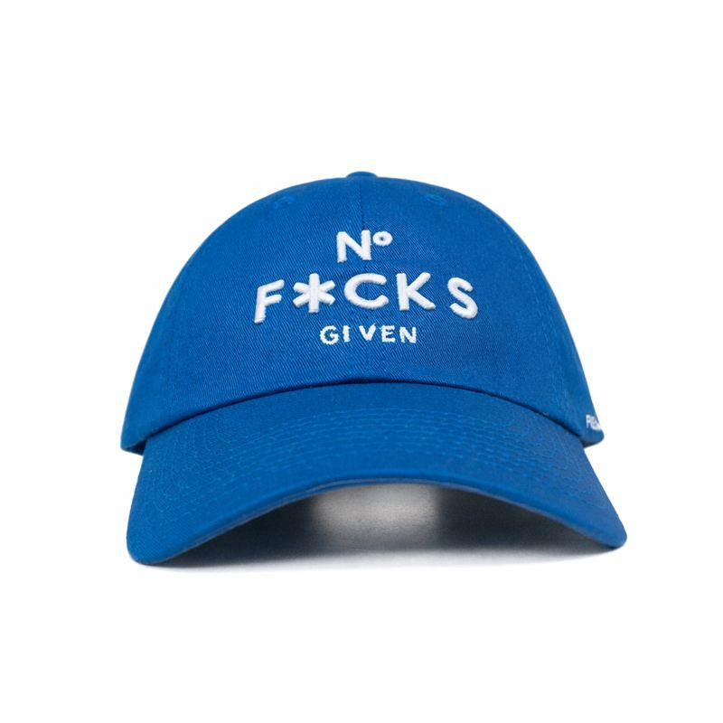 No f**** given blue relaxed fitted cap
