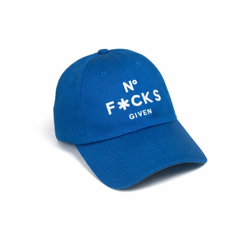 No f**** given blue relaxed fitted cap