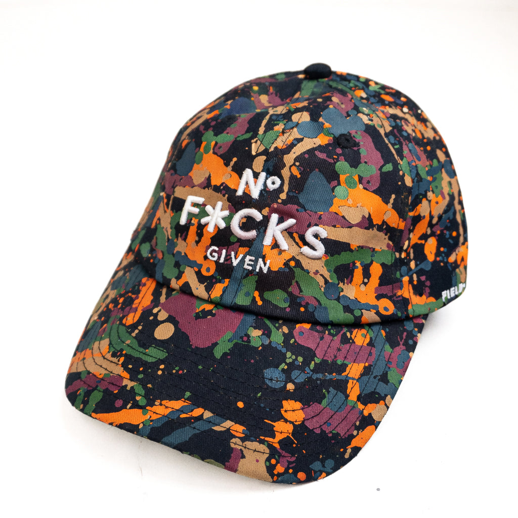 No f**** given multicolor black brim relaxed fitted cap