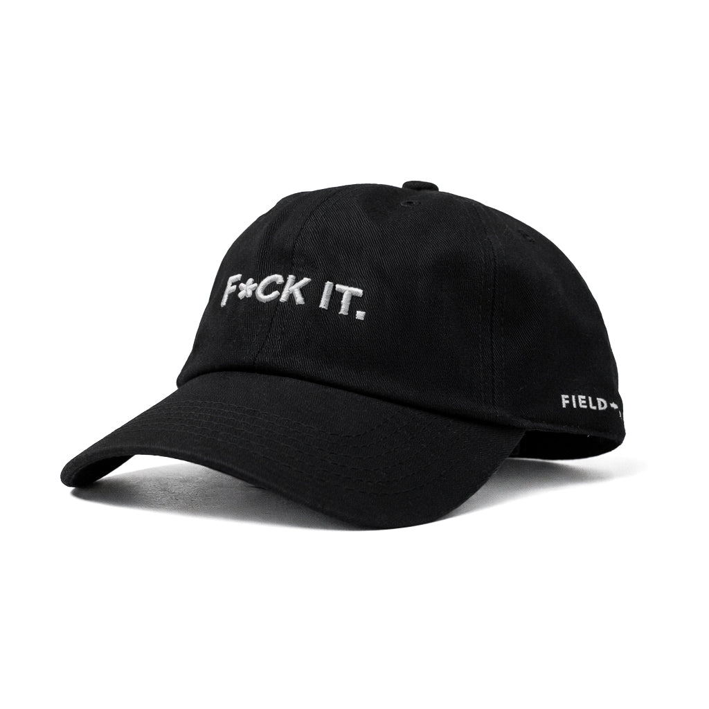 F*CK IT black relaxed fitted cap