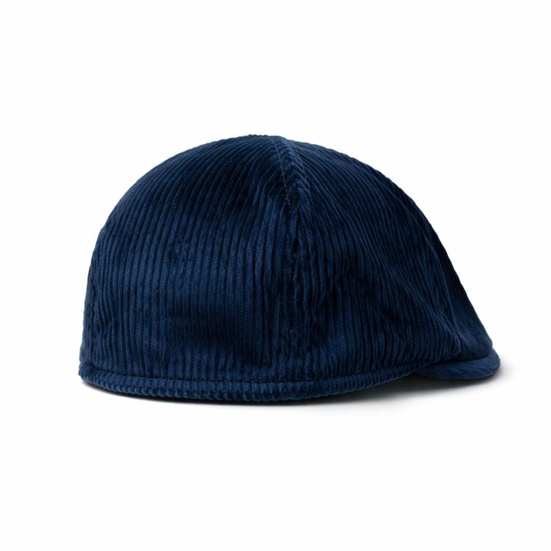 Navy Blue Corduroy Newsboy Cap