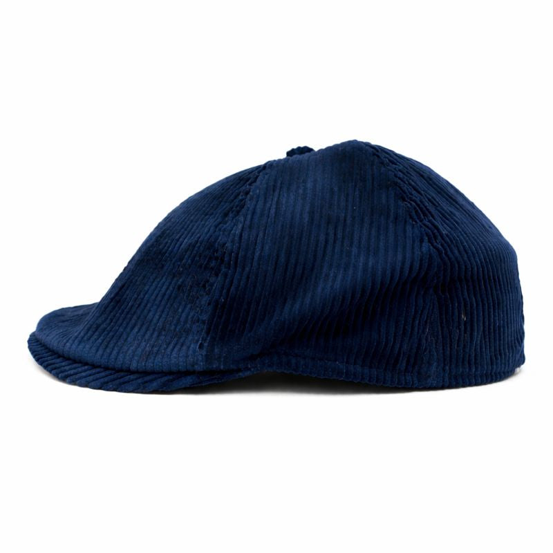 Navy Blue Corduroy Newsboy Cap
