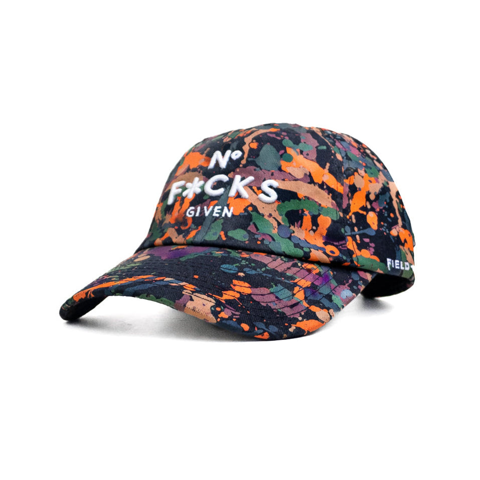 No f**** given multicolor black brim relaxed fitted cap