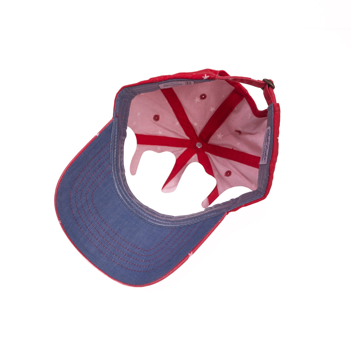 Ponytail Scrubbed Red Star Denim Cap