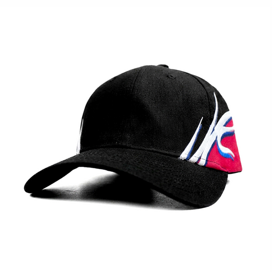 Black Racer Fitted Snapback Cap