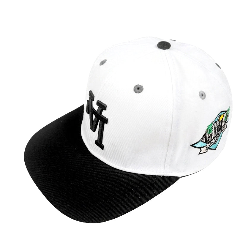 White LA Limited Edition Snapback Cap