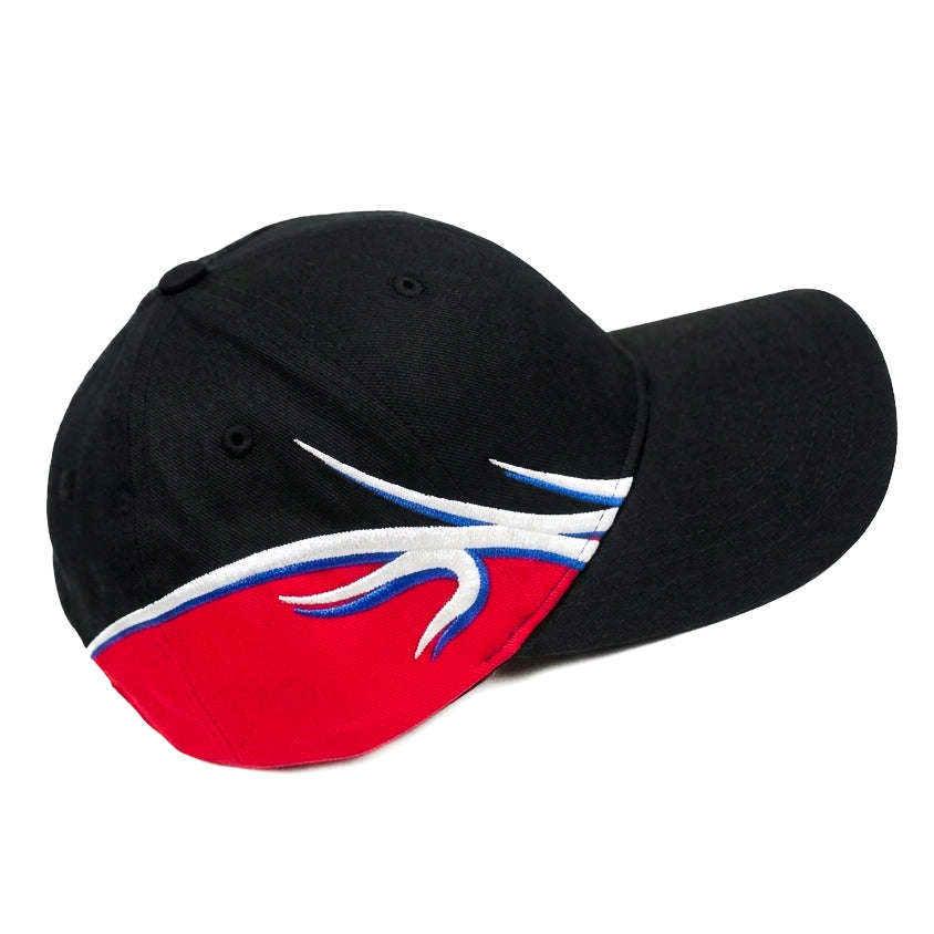Black Racer Fitted Snapback Cap