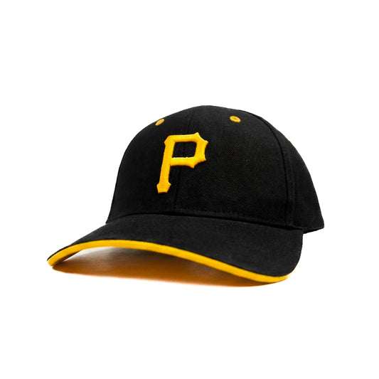 Yellow P Engraved Black Snapback Cap