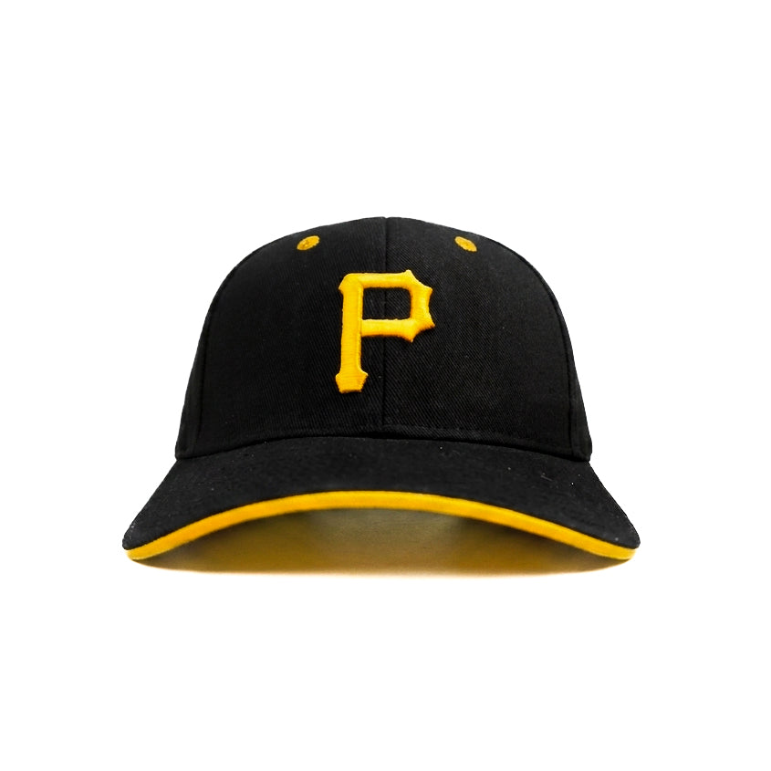 Yellow P Engraved Black Snapback Cap