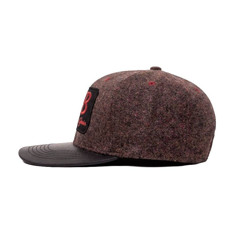 Diamond Supply Co Leather Brimed Snapback Cap