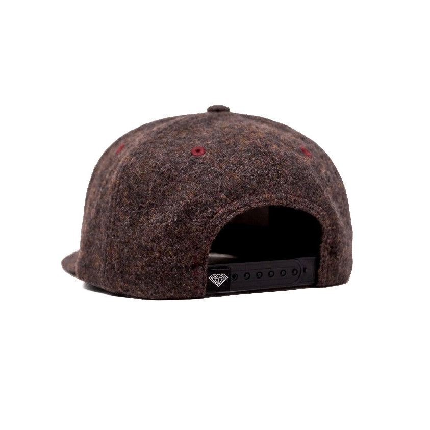 Diamond Supply Co Leather Brimed Snapback Cap