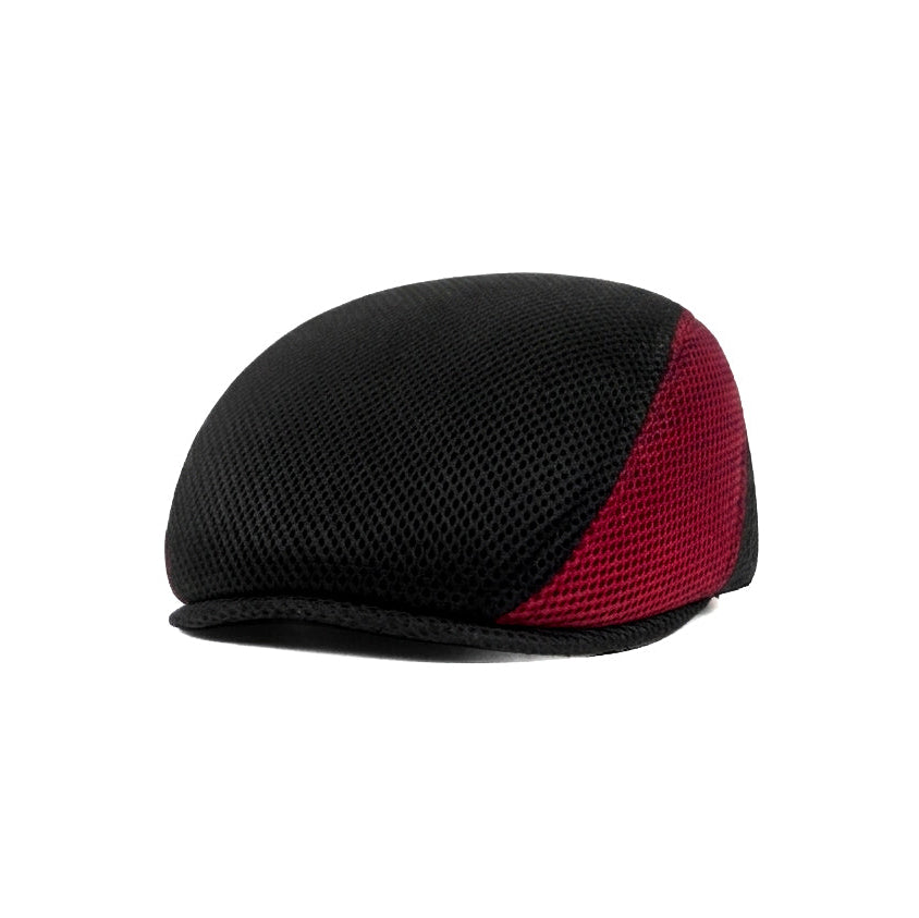 Black and Red Vintage Newsboy Cap