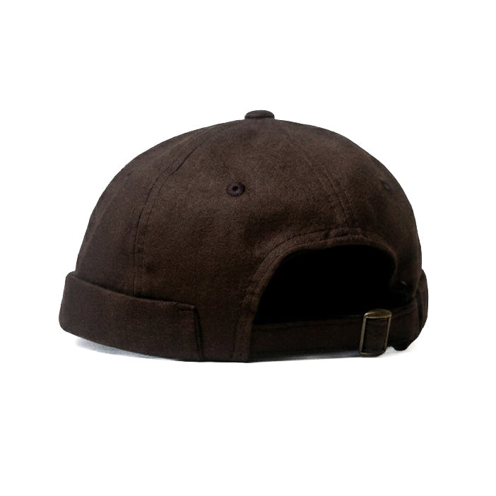 Brown Satin Docker Cap
